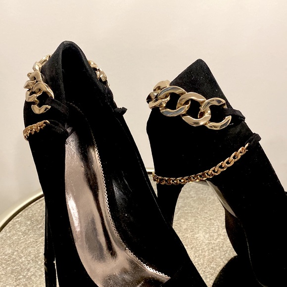 Black heel open toe shoes - Picture 3 of 3